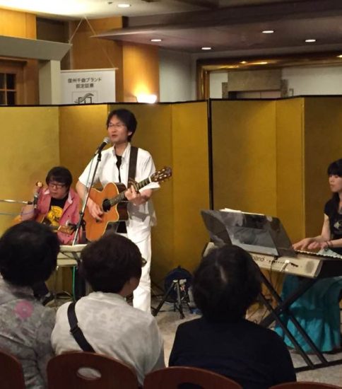 鹿教湯温泉斎藤ホテルでライブ